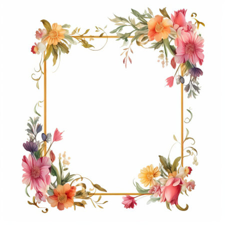 "elegant vintage frame design lies flat on a pristine white background, showcasing its intricate details and ornate patterns, perfect for adding a touch of classic sophistication to any digital project or design element, evoking a sense of nostalgia and timeless beauty.", ai generatedの素材