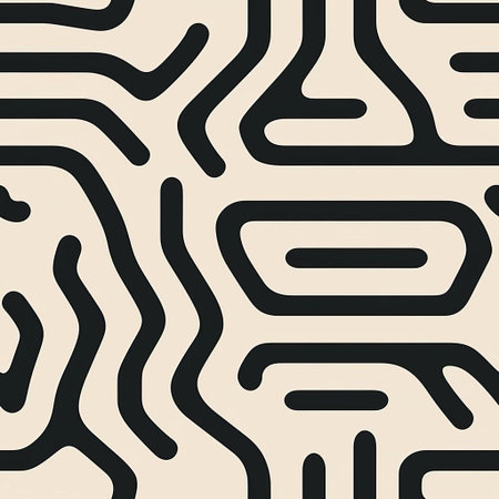 the wallpaper features a modern minimal endless pattern with beige and black hues, creating a sophisticated and elegant design that adds a touch of simplicity and refinement to any room's decor, perfect for those who appreciate understated luxury and clean lines. ai generatedの素材