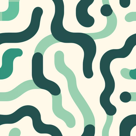 the wallpaper features a modern minimal endless pattern with a soothing blend of green and cream hues, creating a calming and serene atmosphere, perfect for interior design and home decor, adding a touch of elegance and sophistication to any room. ai generatedの素材