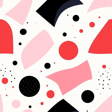 the geometric pattern features a modern minimal design with an endless repetition of pink and red hues, creating a visually striking and harmonious composition that adds a touch of elegance to any digital project or website background. ai generatedの素材