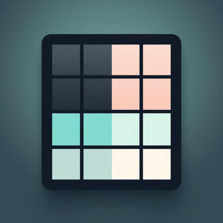 the grid icon, set against a clean white background, showcases a minimalist design approach, featuring a simple yet elegant matrix of intersecting lines, perfect for use in modern digital interfaces, websites, and mobile applications, conveying a sense of organization and structure. ai generatedの素材