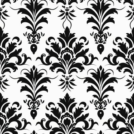 damask patterns adorn this stunning vector icon set, featuring intricate floral designs and ornate motifs on a crisp white background, perfect for adding an elegant touch to your digital projects, from luxury branding to sophisticated web design. ai generatedの素材