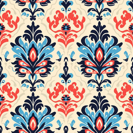 the vibrant ikat pattern adorns this stunning textile, showcasing a mesmerizing blend of traditional craftsmanship and modern style, featuring intricate designs, bold colors, and subtle nuances, perfect for adding a touch of cultural flair to any interior space or fashion accessory. ai generatedの素材