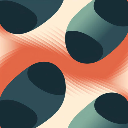 the geometric pattern features a modern and minimal design, showcasing an endless repetition of shapes in a striking two-color palette, perfect for backgrounds, wallpapers, and design elements, evoking a sense of simplicity, elegance, and visual harmony. ai generatedの素材