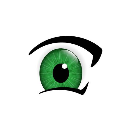 Eye. Human eyes closeup. Beautiful big eyes. Illustrationの写真素材