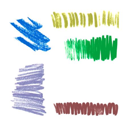 A set of pastels. Pastel strokes for creativity and design. Texture pastel black and white. Illustrationの写真素材