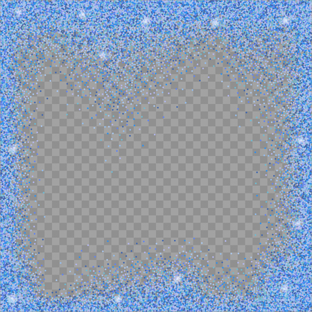Frame from glitter on a transparent background. Texture of sequins for design and decoration. Vector illustrationのイラスト素材