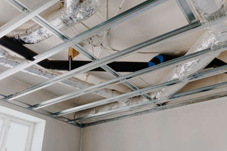 renovation of the suspended ceilingの写真素材