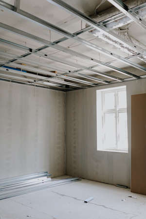 renovation of the suspended ceilingの写真素材