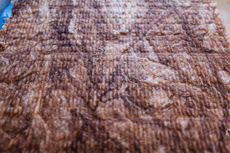 attic insulation with mineral woolの写真素材
