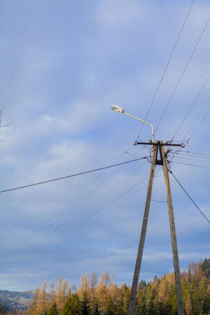 Street Lamp against Blue Skyの写真素材