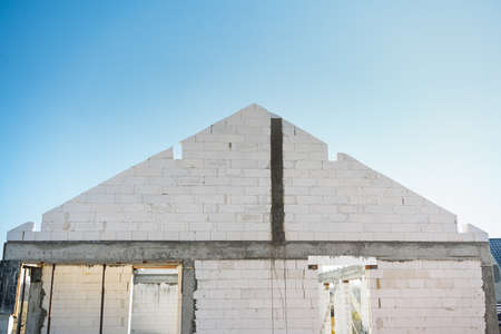 Construction of a New House. Construction Site Concept.の写真素材