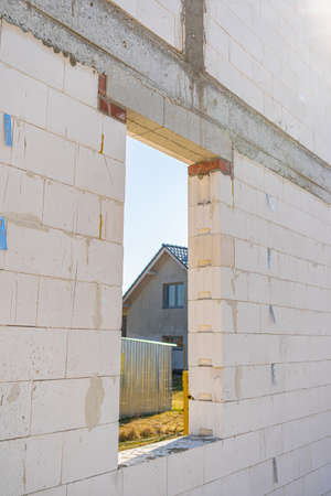 Construction of a New House. Construction Site Concept.の写真素材