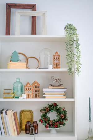 Christmas Decorations Living Room Interior Design Xmas Holidaysの写真素材