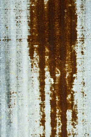Close to the surface of Corrugated Metal outside the building.の写真素材