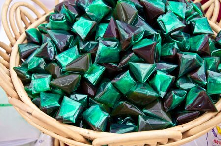Black thai sticky dessert の写真素材