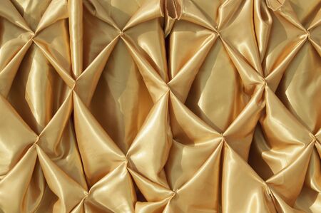 Patten and detail of plait golden fabric textureの写真素材