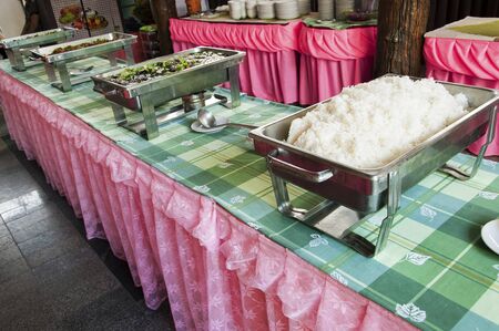 Thai buffet style in the restaurant
