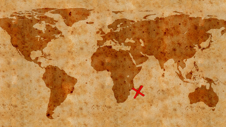 illustration of an ancient treasure map textureの写真素材