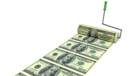 Paint roller and dollarの写真素材