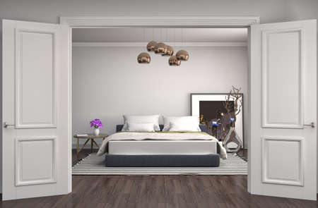 Bathroom interior. 3D illustration