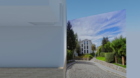 Interior living room. 3d illustrationの写真素材