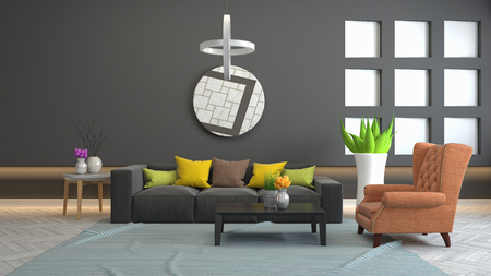 Interior of the living room. 3D illustrationの写真素材
