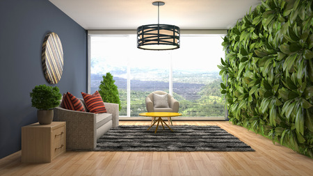 Interior of the living room. 3D illustrationの写真素材