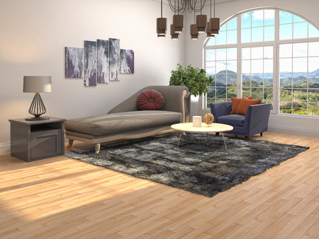 Interior of the living room. 3D illustrationの写真素材