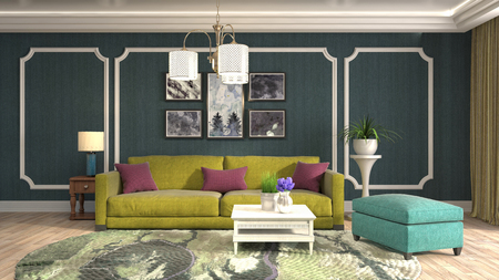 Interior of the living room. 3D illustrationの写真素材