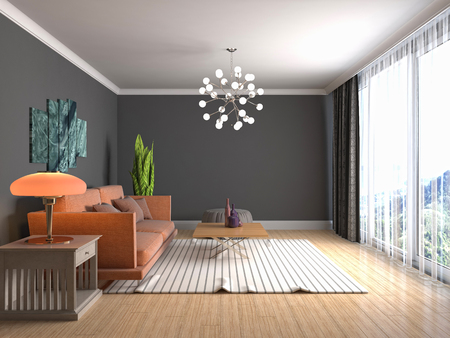 Interior of the living room. 3D illustrationの写真素材