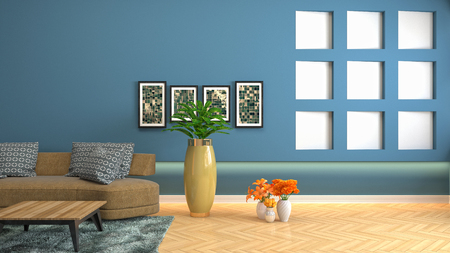 Interior of the living room. 3D illustrationの写真素材