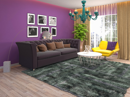 Interior of the living room. 3D illustrationの写真素材