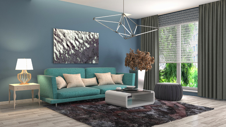 Interior of the living room. 3D illustrationの写真素材