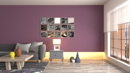 Interior of the living room. 3D illustrationの写真素材