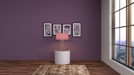 Empty interior. 3d illustrationの写真素材