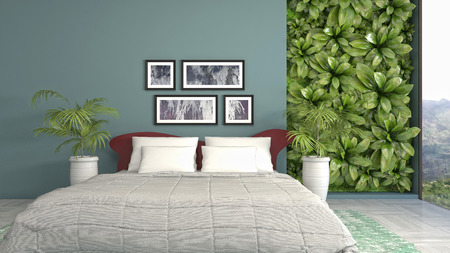 Bedroom interior. 3d illustrationの写真素材