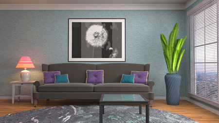 Interior of the living room. 3D illustrationの写真素材