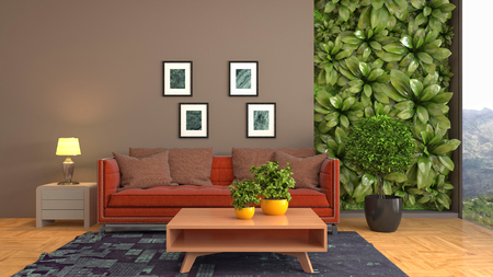 Interior of the living room. 3D illustrationの写真素材