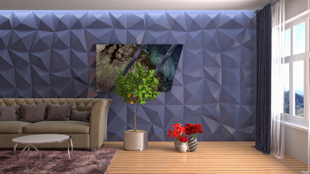 Interior of the living room. 3D illustrationの写真素材