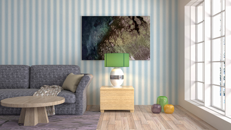 Interior of the living room. 3D illustrationの写真素材