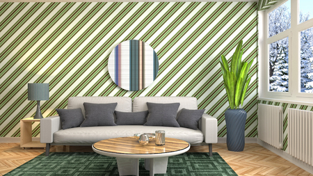 Interior of the living room. 3D illustrationの写真素材