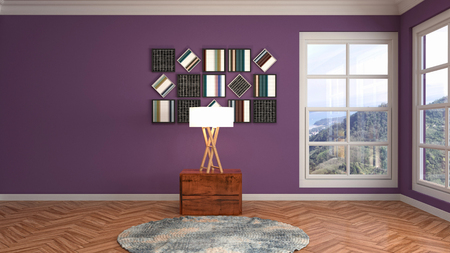 Empty interior. 3d illustrationの写真素材