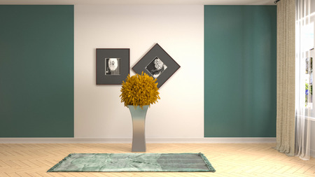 Empty interior. 3d illustrationの写真素材
