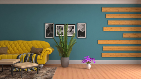 Interior of the living room. 3D illustrationの写真素材