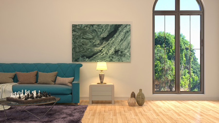 Interior of the living room. 3D illustrationの写真素材