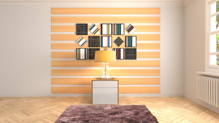 Empty interior. 3d illustrationの写真素材