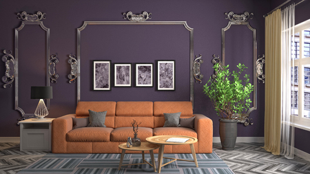 Interior of the living room. 3D illustrationの写真素材