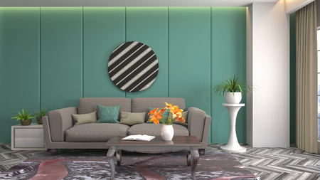 Interior of the living room. 3D illustrationの写真素材