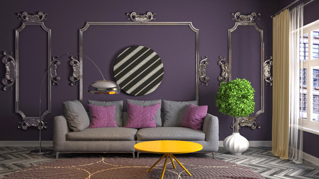 Interior of the living room. 3D illustrationの写真素材